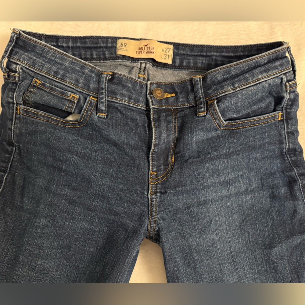 Hollister Super Skinny Denim Jeans Size 5 - Picture 3 of 6